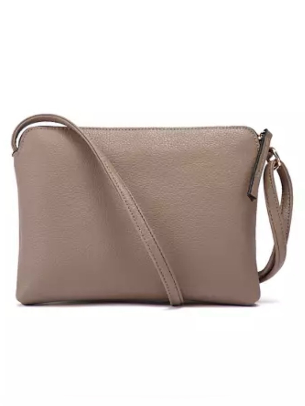 Minimal Taupe Crossbody Bag - Classic Everyday Style